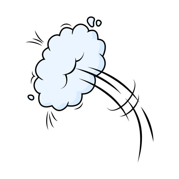 ilustrações, clipart, desenhos animados e ícones de nuvem vetorial de velocidade cômica. bolha de explosão do efeito de movimento catroon, salta com fumaça ou poeira. onomatopeia divertida - rasto de fumo de avião
