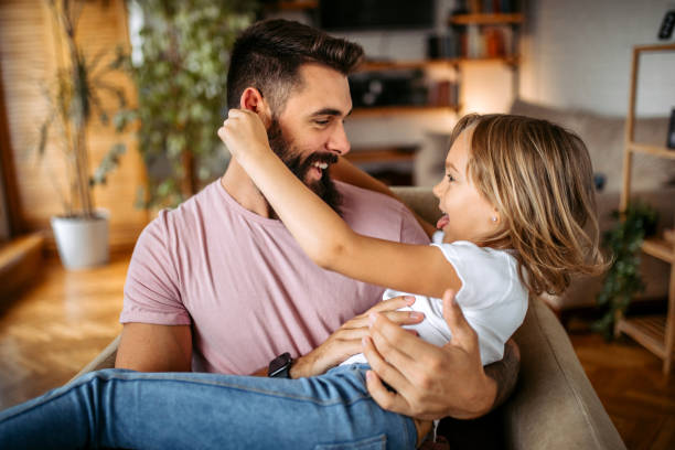 istock Playing silly games with father on weekend 1347342527