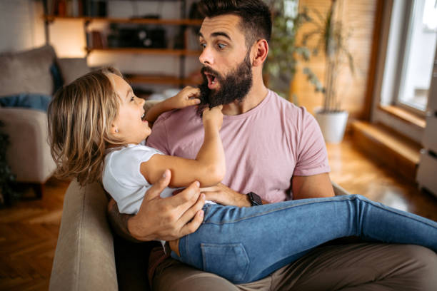 istock Playing silly games with father on weekend 1347342538
