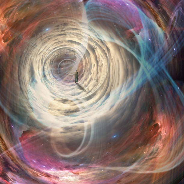istock Man in Time and Space Tunnel 1347342559