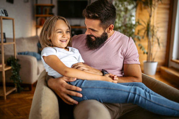 istock Cute little girl spending fun weekend with father 1347343187