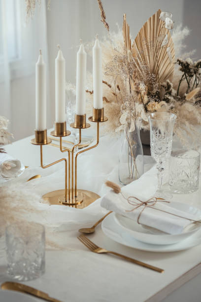 istock Luxury Table Set Up for Christmas Eve Celebration at Home 1347347627