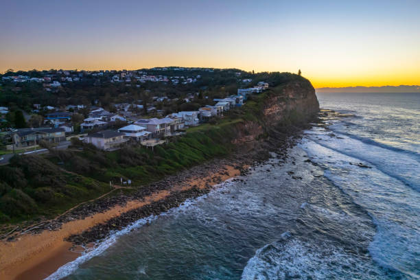 istock Surfs up aerial sunrise seascape 1347352629