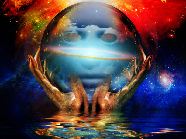 istock Glass Ball in Hands of Creator 1347357701