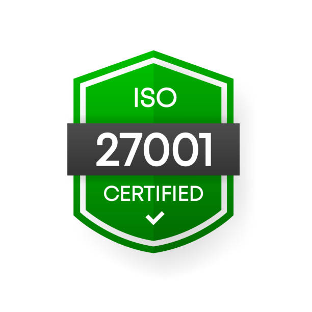 сертифицированный iso 27001 зеленый векторный баннер. плоская сертификационная этикетка, изолированная на белом фоне. концепция безопасности  - 2237 stock illustrations