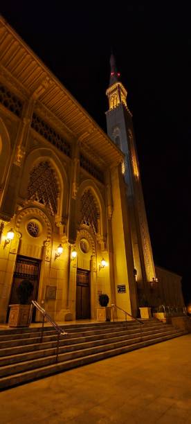 istock The Emir Abdelkader Mosque at night 1347371048