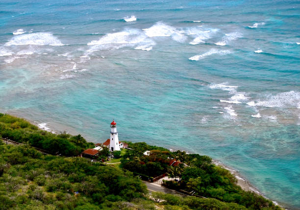 istock Panoramic view of the Diamond Head Lighthouse from above 1347375704