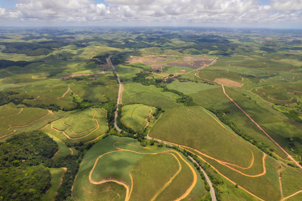 istock Mapping, aerial view of rural countryside 1347381829