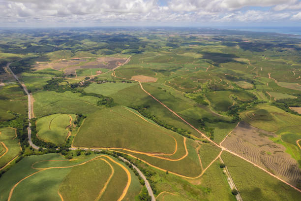 istock Mapping, aerial view of rural countryside 1347381886