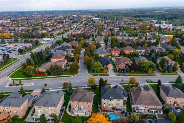 istock Aerial view of Residential Distratic 1347392036