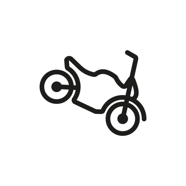 illustrazioni stock, clip art, cartoni animati e icone di tendenza di tipo di moto e modello oggetti icona illustrazione stock - pike street