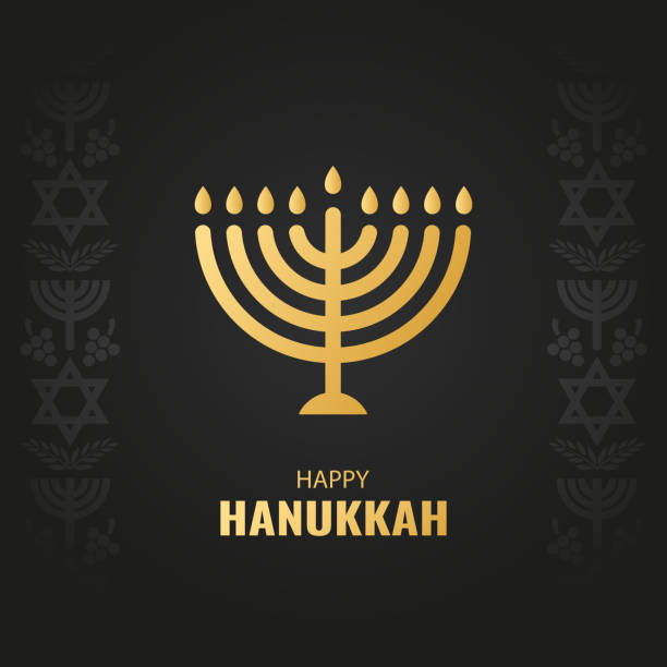 ilustrações de stock, clip art, desenhos animados e ícones de holiday hanukkah - menorah