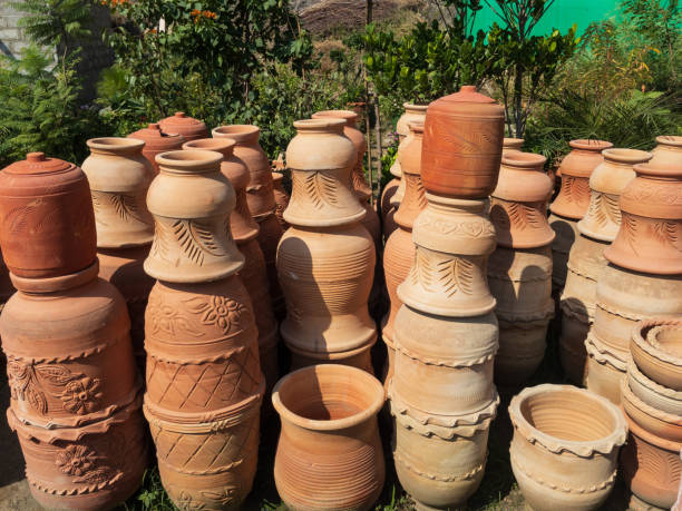 istock Various design clay pots for plants 1347416816
