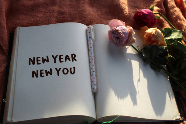 Note to self on a notebook - New Year, New Me.
