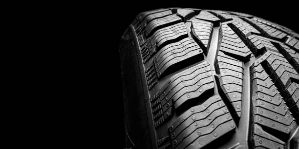 istock black isolation rubber tire, on the white backgrounds 1347422378