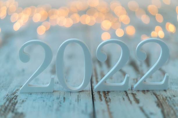istock White lights and white 2022 numbers 1347423679