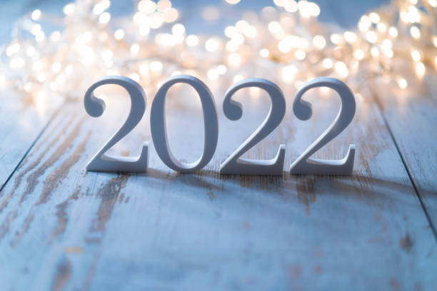 istock White lights and white 2022 numbers 1347423680