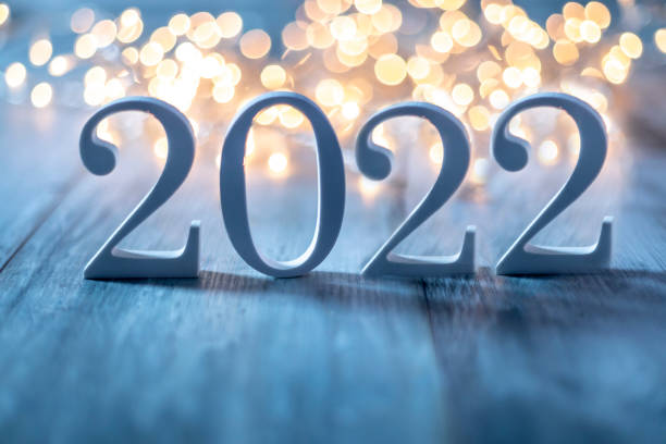 istock White lights and white 2022 numbers 1347423682