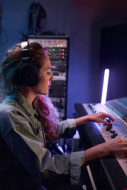 istock Music producer working in the studio 1347426279