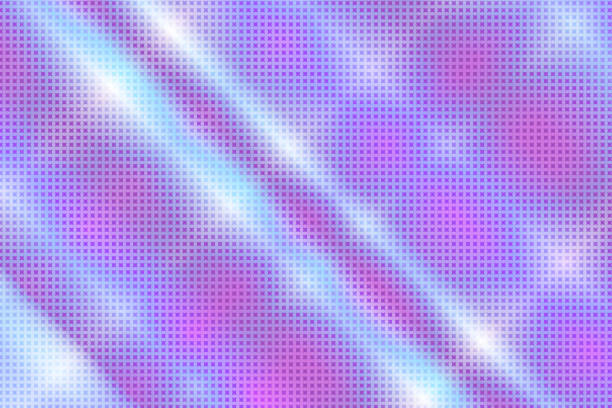 istock 90-s style. Creative illustration in halftone style with pink and blue gradient. Abstract colorful geometric background.  Pattern for wallpaper, web page, textures 1347429423