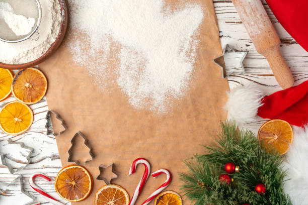 istock Close up of making holiday christmas gingerbread cookies process 1347431534
