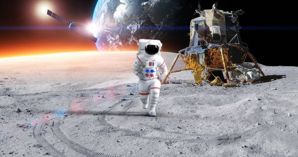 istock Brave Astronaut Running On A Planet Surface In Slow Motion. 1347433290