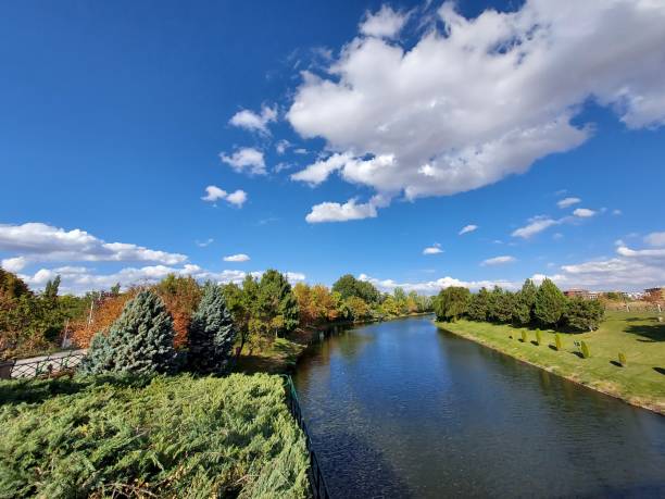 istock Beautiful landscape view of river. 1347436719