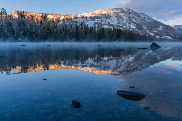 istock Kanas lake at sunrise 1347444262