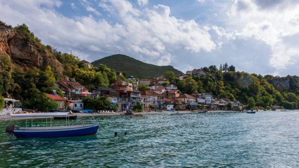 istock View on the village Trpeja at Lake Ohrid 1347444645