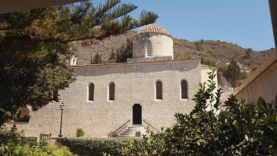 Saint Neophytos Monastery. Cyprus, church or temple. Ancient buildings of monks.