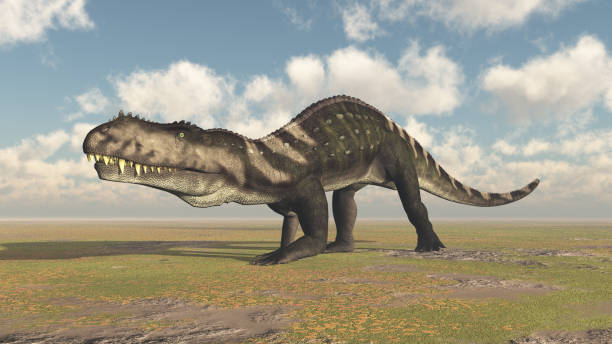 istock Archosaur Prestosuchus in a landscape 1347447665
