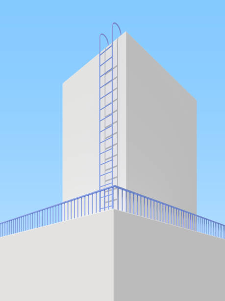istock 3D illustration of abstract architecture background, Minimal architectural poster. 1347447746