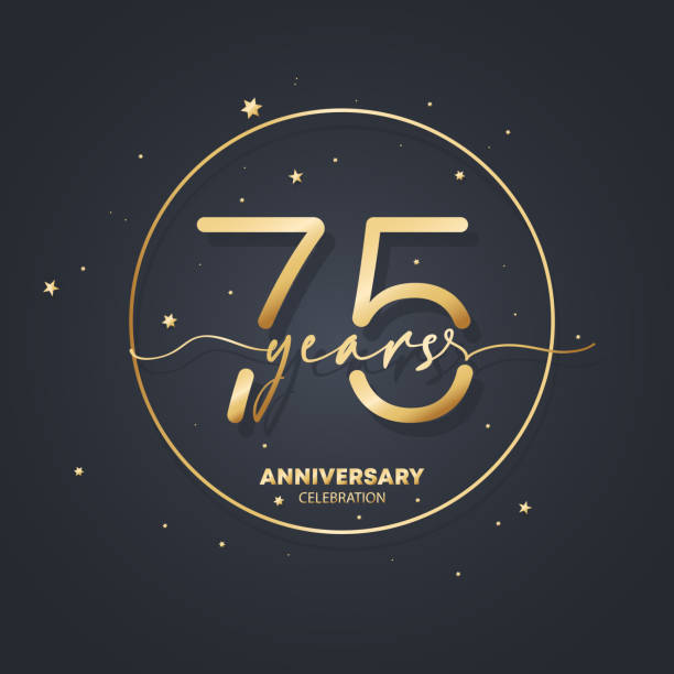 75 years anniversary logo template. 75th birthday, wedding anniversary icon. Trendy symbol image. Vector EPS 10. Isolated on background 75 years anniversary logo template. 75th birthday, wedding anniversary icon. Trendy symbol image. Vector EPS 10. Isolated on background. 75th anniversary stock illustrations