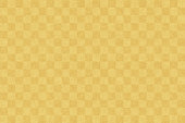 日本の伝統的な黄金の市松模様のシームレスな背景。