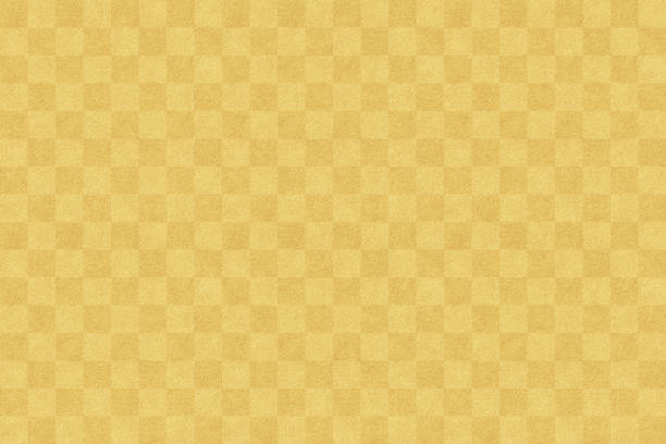 Japanese traditional golden checkered seamless background.