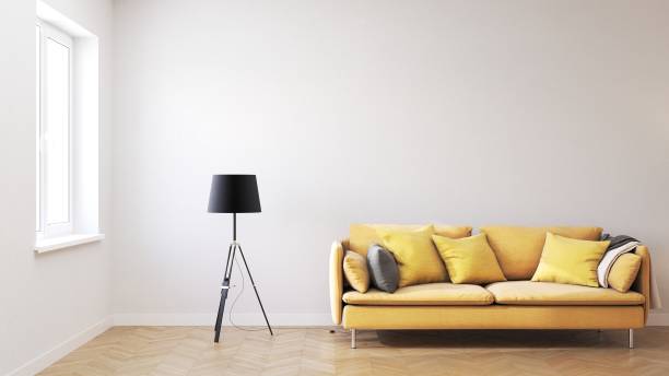 istock Modern sofa in the living room. 3D-render. 1347451337