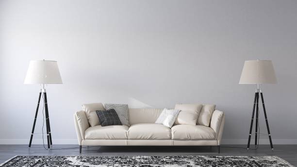 istock Modern sofa in the living room. 3D-render. 1347451374