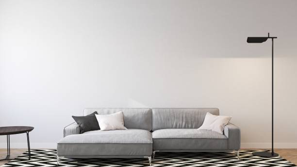 istock Modern sofa in the living room. 3D-render. 1347451486