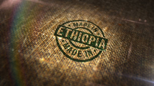 istock Made in Ethiopia stamp and stamping 1347453524