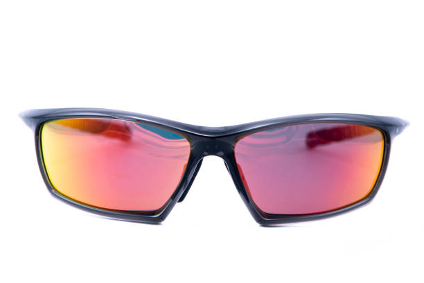 istock Fashion sunglasses black frames on white background. 1347453591