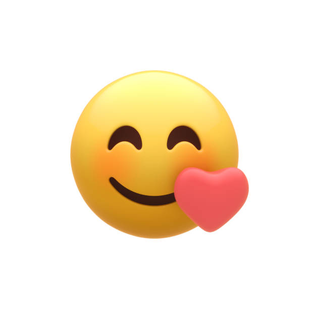 I Love You Smiley Face 3D Generated Emoji i love you photos stock pictures, royalty-free photos & images
