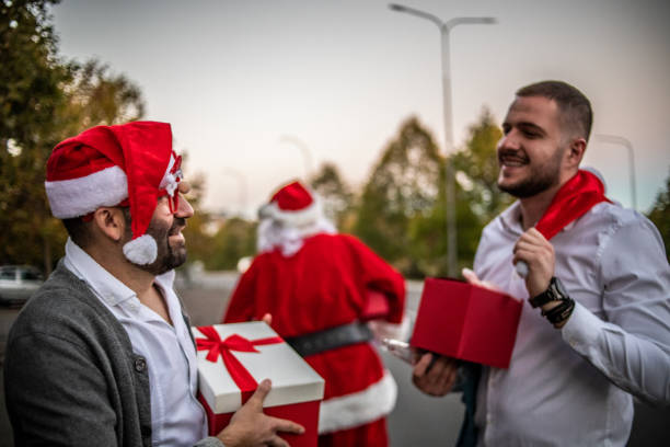 istock Merry party with Santa Claus 1347459213
