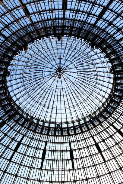 istock Steel architecture and blue sky on background 1347459280