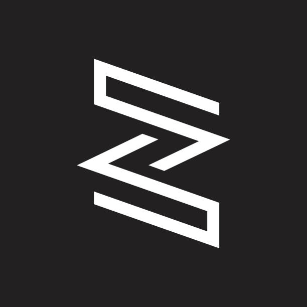 z-buchstaben-liner-logo-design - letter z stock-grafiken, -clipart, -cartoons und -symbole