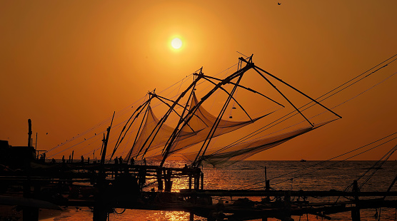 Beautiful Chinese fishing nets in kochi kerala