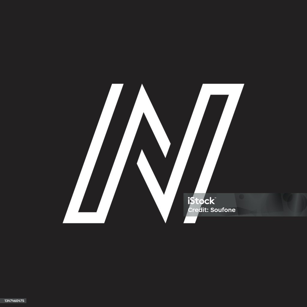 N Letter Liner Logo Design Stock Illustration - Download Image Now ...