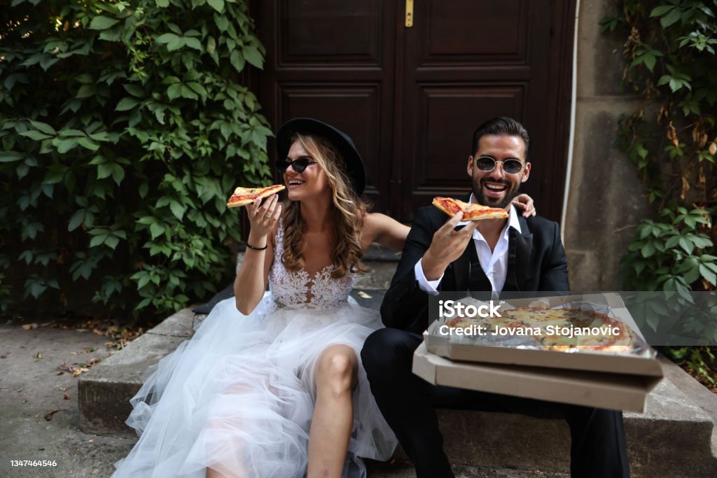 Bride and groom on a wedding day Wedding Stock Photo