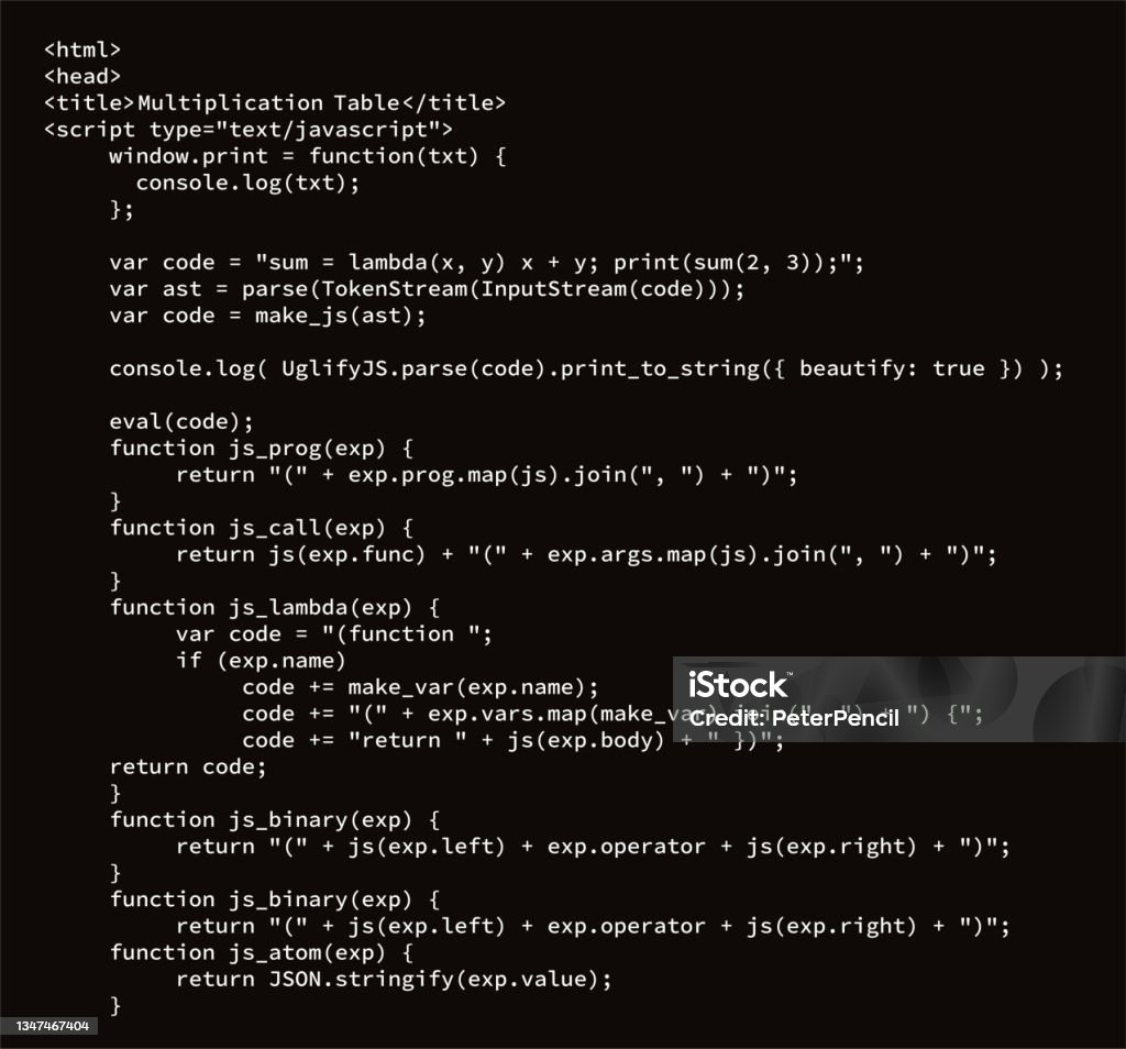 Program Code Software Digital Abstract Code Javascript Text Vector ...