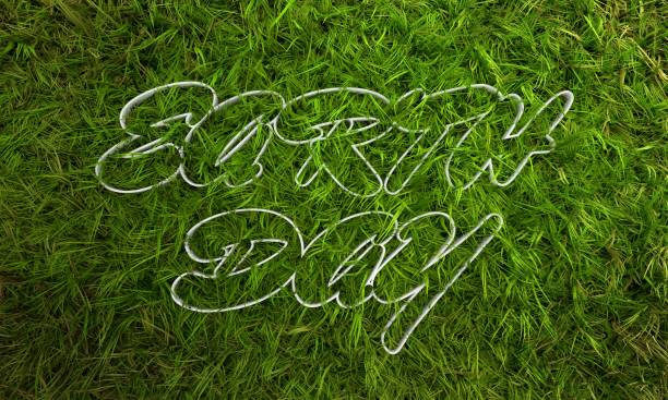 istock 3d green grass and earth day text 1347468992
