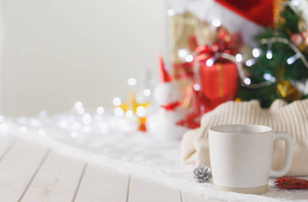 istock Mug with blurred Christmas festival 1347474155